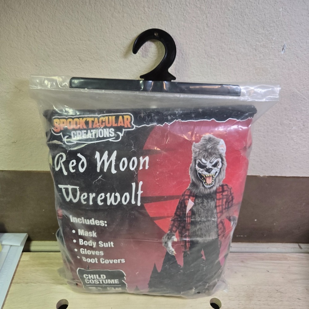 Spooktacular Creations Boy Red Moon Werewolf Size Medium
